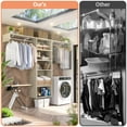 thumbnail image 3 of Aheaplus Over Washer Dryer Storage Shelf, 8FT Wall Mounted Laundry Room Organizer, Space Saver Clothes Drying Rack with Hanger Rod, 6-Tier Heavy-Duty Closet System with Adjustable Shelves, White Oak, 3 of 7