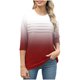 thumbnail image 4 of mfyjkho Tops Para Mujer, Camiseta Estampada De Moda Para Mujer, Blusa Informal De Manga 3/4 Y Cuello Redondo Tops De Gimnasio Para Mujer S, 4 of 6