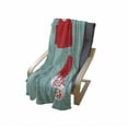 thumbnail image 4 of Christmas Soft Flannel Fleece Throw Blanket, Pair of Xmas Mittens Winter Hat with Pompom Holiday Accessories, Cozy Plush for Indoor and Outdoor Use, 60" x 80", Vermilion Seafoam, by Ambesonne, 4 of 6