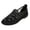 Black, variant on Women's Flat Loafers Dressy Lightweight Rhinestone Pearl Elegant Casual Ballet Shoes Round Toe Moccasins Driving Shoes Gold Size 7.5