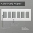 thumbnail image 5 of Lutron Electronics CW-6-WH Claro 6-Gang Wallplate, White, 5 of 7