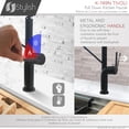 thumbnail image 5 of Stylish Tivoli One-Handle Matte Black Pull Down Kitchen Faucet Height 16¾" K-149N, 5 of 13