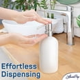thumbnail image 2 of Soap Dispenser Set (2 Pack, White), Stylish Glass Bottles W/ Stainless Steel Pumps, Liquid Hand Soap Dispensers by LavaPop, 2 of 9