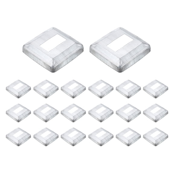 20Pack Post Base Cover, 3.75x3.75 Metal Integral Style Post Skirt Porch Column Wrap(2x1)