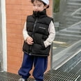 thumbnail image 4 of Black Baby Kids Girl Boy Sleeveless Vests Down Jackets Outfits for Kid Collared Neck Cami Tank Warm Thick Winter Fall Outfit Zip Up 2025 Clothes Country Concert Y2K 9 Years, 4 of 7