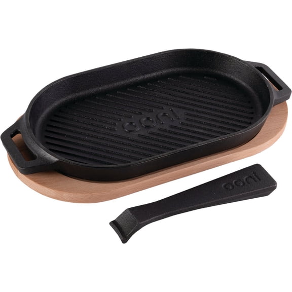 Ooni Cast Iron Grizzler Pan - Ooni Cast Iron Grizzler - Camping Cookware - Cast Iron Cookware - Ooni Cast Iron - Ooni Pizza Oven Accessories