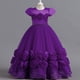 thumbnail image 1 of Vestido infantil Vestido de princesa Estilo pontu largo Vestido de actuación de piano para espectáculo de cumpleaños de niñas, 1 of 6