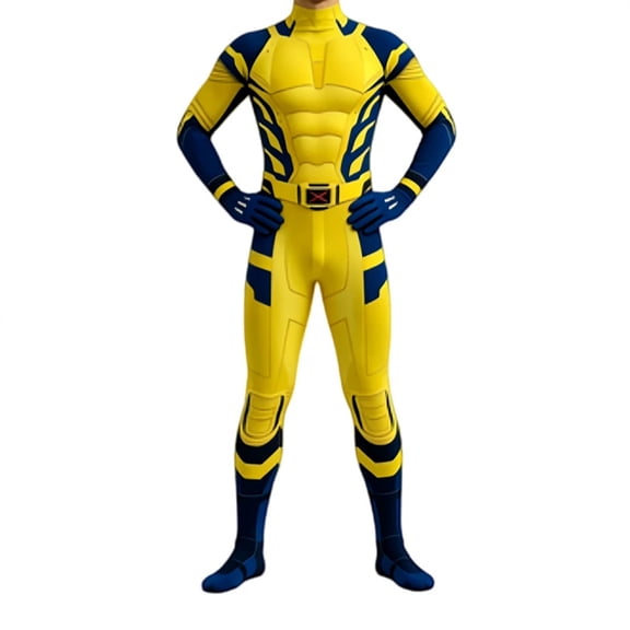 Clawed Hero Bodysuit, Halloween Cosplay Outfit With Sharp Contrasting Armor-Like Panels and A Fitted Action-Hero Silhouette for Halloween Costume Parties, Cosplay Events and Themed Dress Up