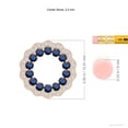 thumbnail image 3 of ANGARA Natural 1.26 Ct Sapphire and Diamond Floral Circle Pendant in 14K Rose Gold for Women (Size-2.5mm) | September Birthstone, Anniversary, Jewelry Gift for Women | Natural Blue Sapphire Necklace, 3 of 7