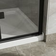 thumbnail image 5 of Kadyn Shower Glass Door, Shower Doors,34"x 72" Shower Door Combo w/ White Acrylic Shower Base, 1/4 inch Tempered Clear Glass in Black Aluminum Finish, 5 of 6