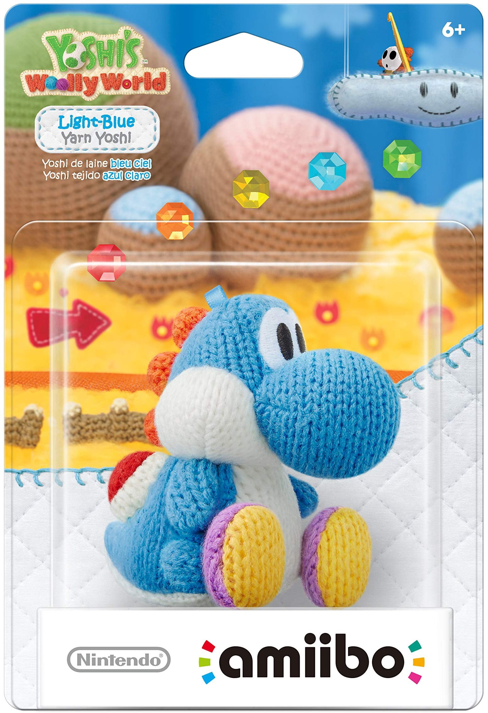 Nintendo Woolly World Series amiibo, Light Blue Yarn Yoshi - Walmart.com
