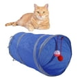 thumbnail image 3 of Indoor Cat Tunnel Toy, Foldable Cat Tunnel Negative Emotion Reduction Polyester With Hanging Ball For Rabbits For Cats For Puppies, 3 of 8
