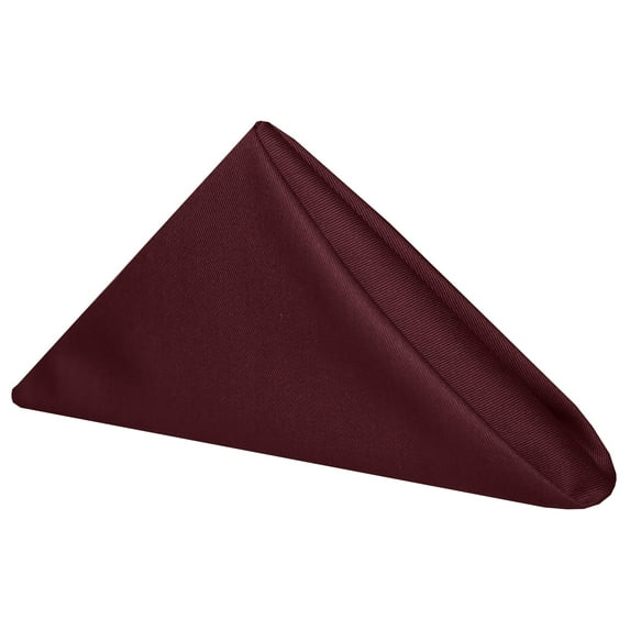 Ultimate Textile (2 Dozen) Poly-cotton Twill 17 x 17-Inch Cloth Napkins - for Restaurant and Catering, Hotel or Home Dining use, Burgundy Dark Red