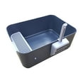 thumbnail image 2 of Bandeja de arena para mascotas, parte superior abierta, caja de arena para gatos, accesorios de jaula, orinal a prueba de salpicaduras, inodoro para Gris oscuro Yinane Bandeja de arena para gatos, 2 of 8