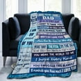 thumbnail image 5 of Dad Gifts from Daughter Fathers Day Blanket Gifts from Son Throw Blanket to Dad Birthday Gifts for Christmas Thanksgiving Gifts Blankets 50"x60", 5 of 6