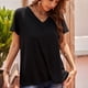 thumbnail image 1 of Camiseta casual para mujer top de manga corta de verano con cuello en V para la playa Octpeak Otros, 1 of 8