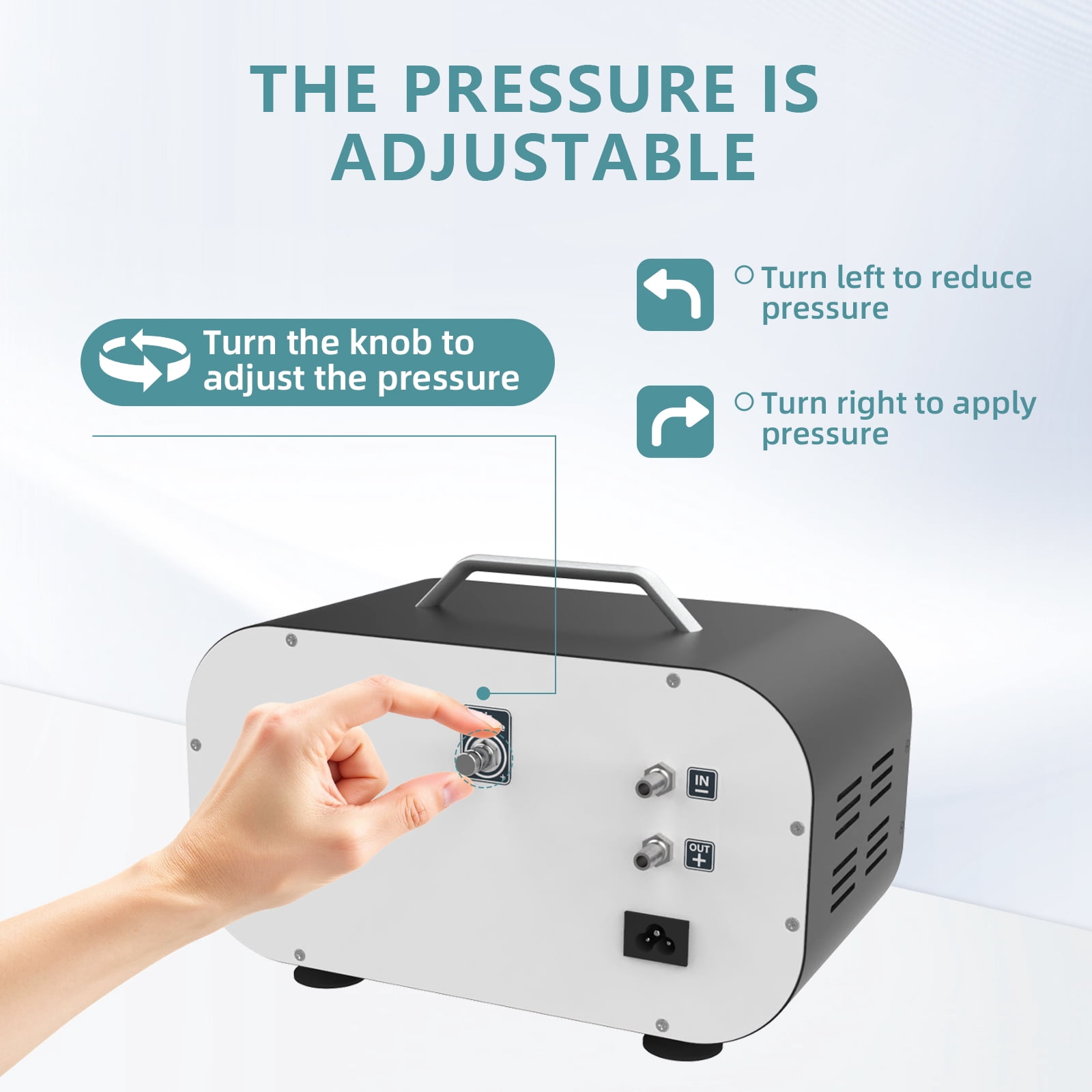 LABHOUSE Lab Vacuum Filtration Pump VP-30PRO, Pressure Adjustable Diaphragm Oil Free Pump 30L/min Positive & Negative Pressure with Rubber Tube for Laboratory