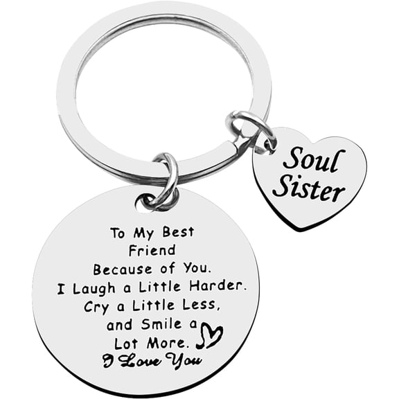 Best Friend Keychain Friendship Gifts for Women Best Friend, To My Best Friend Keyring Birthday Christmas Gifts for Sister BFF Graduation Gifts Jewelry
