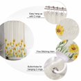 thumbnail image 5 of Shower Curtain Bathroom Set Yellow Daisy Watercolor Flower Waterproof Fabric Shower Curtains with Grommets&Hooks Country Leaves Retro Linen Privacy Bath Curtain for Bathtub 36x72in, 5 of 7