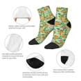 thumbnail image 5 of Fuzoiu Tangerine Print Adult Socks, Crew Moisture-wicking Socks, Unisex Cushion Crew Socks,Casual Sports Ankle Socks, 5 of 7