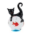 thumbnail image 2 of Figura de cristal en miniatura, adorno, gato y , artesanía decorativa, colección creativa, manualidades, figura en miniatura moderna, 2 of 9