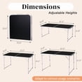 thumbnail image 2 of Alvantor 4 Ft Folding Camping Table Portable Adjustable Height Aluminum Picnic Table for Indoor Outdoor Use, 2 of 13