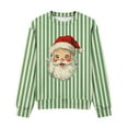 thumbnail image 7 of Lorytime Christmas Boys Girls Sweatshirts for Fall Santa Claus Stripes Shirt Crew Neck Long Sleeve Tops Pullover, 7 of 7