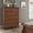Oak, variant on iNSPIRE Q Crestler Traditional 5-Drawer Chest with 2 Modular Storage Panels, Antique Grey
