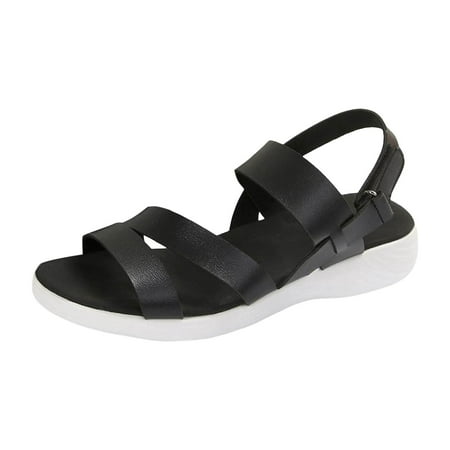 

Jungdeepe Ladies Casual Sandals Solid Color Comfortable Sandals Women Shoes Size 9 Sandals Slide Sandal Women Slide Shoes Women Stripped Slides Women s Sandals Size 8 Dressy Womens Slingback Sandals