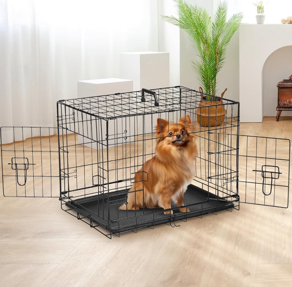 Simply Deluxe Small Dog Crate, 24 Inches