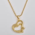 thumbnail image 3 of Amante Novia Doble Colgante de de Imitación Cadena Joyas Oro, 3 of 9