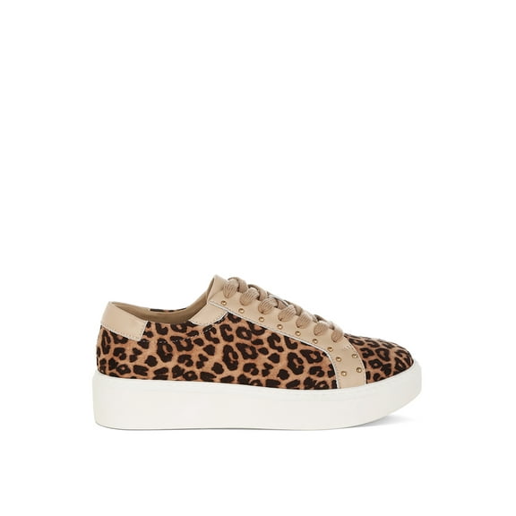 Flippin Studded Leopard Print Chunky Sneakers
