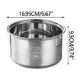 thumbnail image 3 of Stainless Steel Rice Cooker Inner Pot, Non-Stick Replacement Pot, Durable & Universal Fit for Multi-Cookers, Even Heating for Perfect Rice, 3 of 5