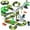 Green, variant on 144PCS Unicorn Race Track Toy for Kids, Flexible DIY Track Set with 360° Spin Track, Unicorn Car, Bridge & Accessories, Creative STEM Building Gift for Girls Boys Age 3-6 4-8