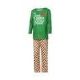 thumbnail image 2 of ITFABS Christmas Family Pajamas Set, Letter Print Tops+Lattice Pants/Romper, 2 of 9