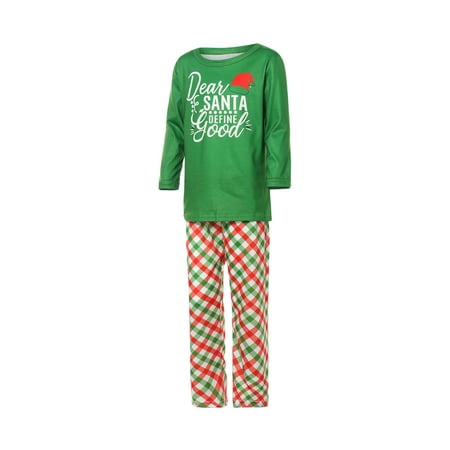 

LisenraIn Family Christmas Matching Pajamas Print Plaid Sleepwear Trousers