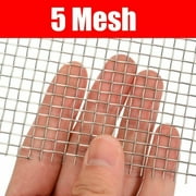 Ana Stainless Steel Woven Wire 5 Mesh - 11.8"x5.9"(30cm X 15cm) Metal Mesh Sheet Small Hole Great for Air Ventilation - Filter Screen Sheet Filtration Cloth Fine Wire Mesh