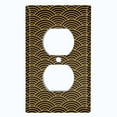 thumbnail image 2 of Metal Light Switch Plate Cover Japanese Sea Wave Pattern Black Wallpaper WAL019, 2 of 13