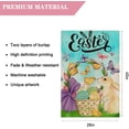 thumbnail image 2 of Happy Easter House Flag 28 x 40 Inch Bunny Eggs Decorative Double Sided Burlap Flag for Spring Easter Farmhouse Yard Decoration, 2 of 5