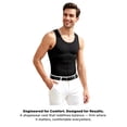 thumbnail image 2 of 2 Pack Men's Body Shaper Compression Shirt Slimming Tank Top Sleeveless Shapewear Undershirt Gynecomastia Tummy Control, 2 of 8