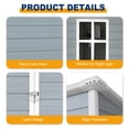 thumbnail image 3 of Alvantor 5 x 3 Ft Resin Storage Shed with Floor Outdoor Waterproof Garden Shed with Window and Lockable Door for Backyard, Garden, Patio Grey, 3 of 7
