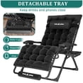 thumbnail image 6 of Techmilly Oversized Zero Gravity Chair Set of 1, 33In XL Portable Lawn Chair with Cushion,Support 500LB,Black, 6 of 11
