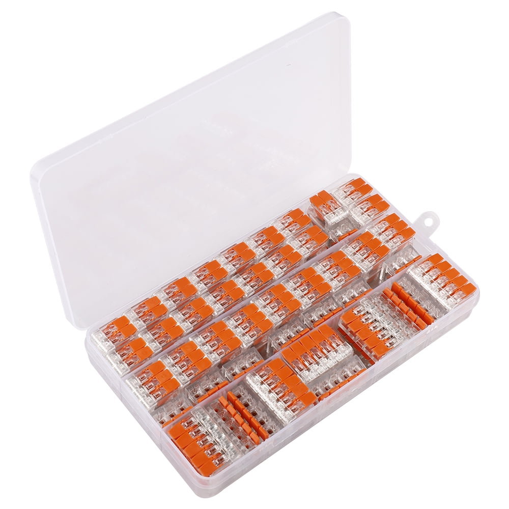 Huntermoon Terminal Block 75pcs Quick Universal Mini Home Supplies For Wago 221 Tool Box Reusable 75pcs Electrical Connectors Walmart Com