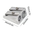 thumbnail image 3 of potrochi 10pc Pencil Sharpener, Metal Pencil Sharpener with 2 Holes, Manual Twin Metal Dual Sharpening Blade, Double Holes Rectangular Pencil Sharpener for Colored Graphite Pencils Crayons Jumbo, 3 of 8