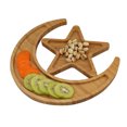 thumbnail image 4 of Paokuoon Wooden Tray Set Wooden Tray Set Moon And Star Shape Wooden Serving Tray Set Easy to Clean Food Pallet for Home Kitchen Moon And Star Trays 1 Set, 4 of 6