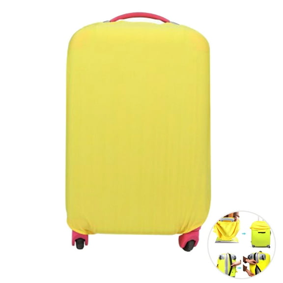 SWETRACE Travel Luggage Cover Yellow 1Pack Sized to Fit Suitcase High Elasticity