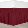 thumbnail image 3 of Falda de cama Utopia Bedding Queen de 16 pulgadas con forma de gota, color burdeos, 3 of 6