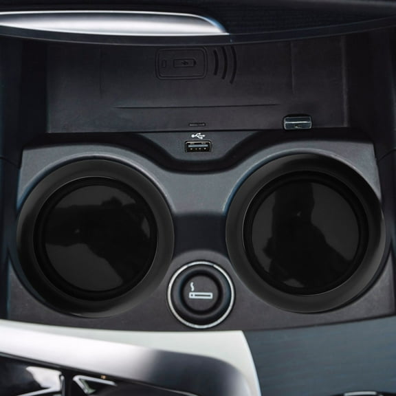 LULULION Car Interior Accessories Cup Holder Black Plastic 1Set