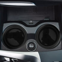 LULULION Car Interior Accessories Cup Holder Black Plastic 1Set