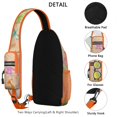 thumbnail image 3 of Dino Lovers Cartoon Sling Backpack – Funny Colorful Dinosaur Pattern Bag – Cute Shoulder Purse for Men and Teens, 3 of 4